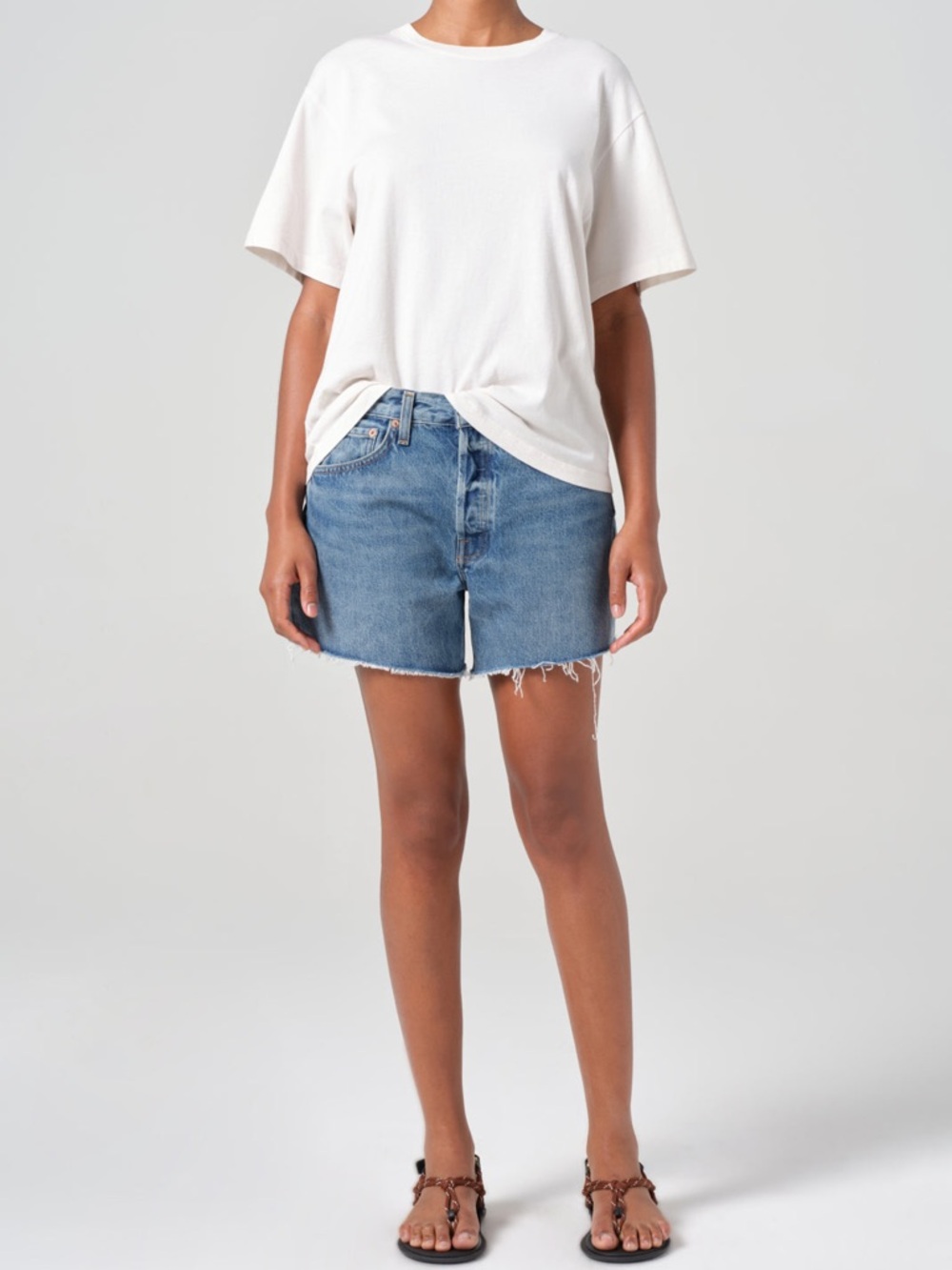 NWT AGOLDE Parker Long Vintage
Cut Off Loose Fit Shorts Size 31 - Picture 2 of 15